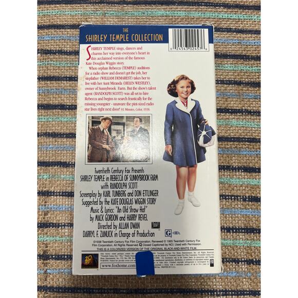 Rebecca of Sunnybrook Farm Shirley Temple VHS Movie Pre-Loved - Picture 2 of 3